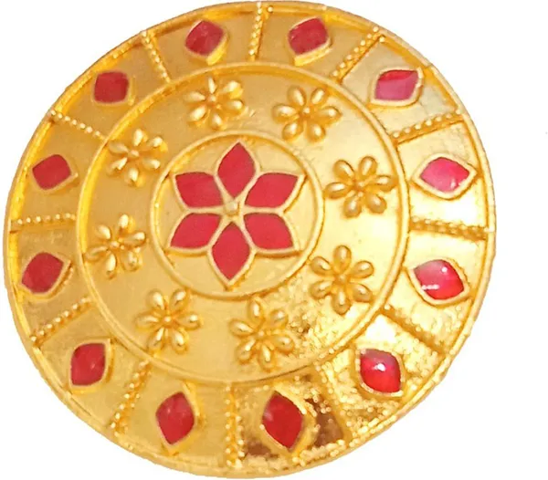 Assamese_Traditional_Copper_Gold_Plated_Red_Colour_Finger-Ring_For_Girls_&_Women